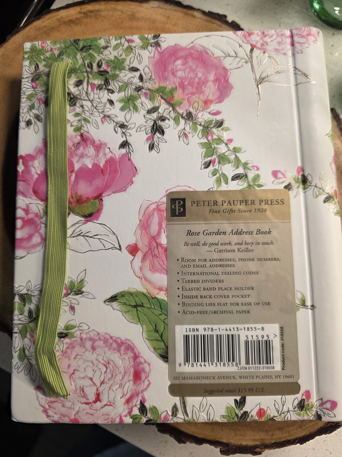 Rose Garden Large Address Book – Hardcover-spiral By Peter Pauper Press