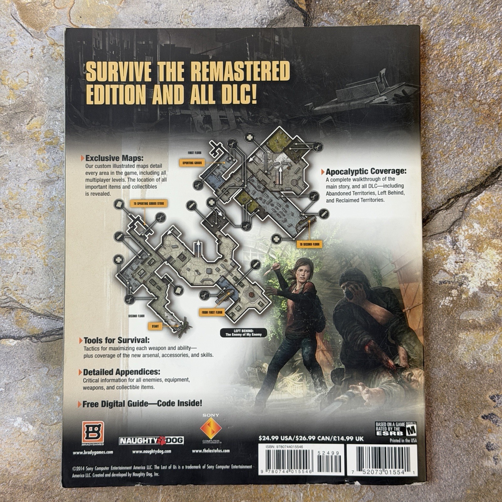 Last Of Us Remastered Brady Games Signature Series Guide PS4 Naughty Dog