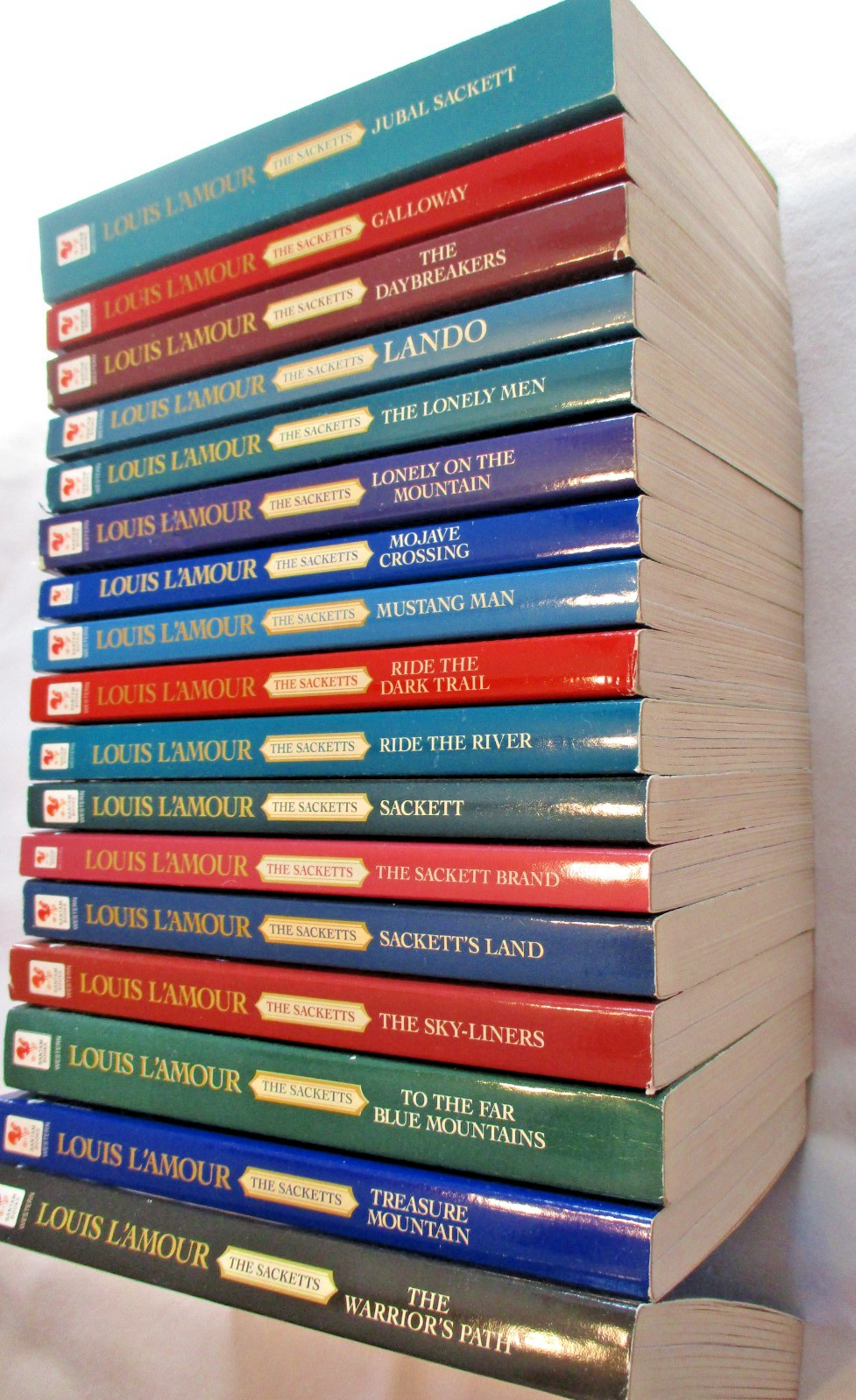 LOUIS L’AMOUR 17 Book Set SACKETTS Series Vintage WESTERN Fiction BRAND LAND +