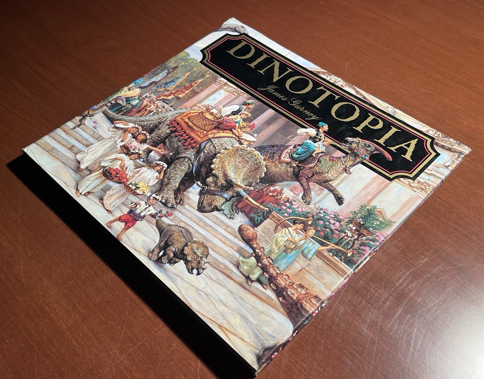 James Gurney ORIGINAL T-Rex Sketch Drawing + Signed Dinotopia 1st Edition HC