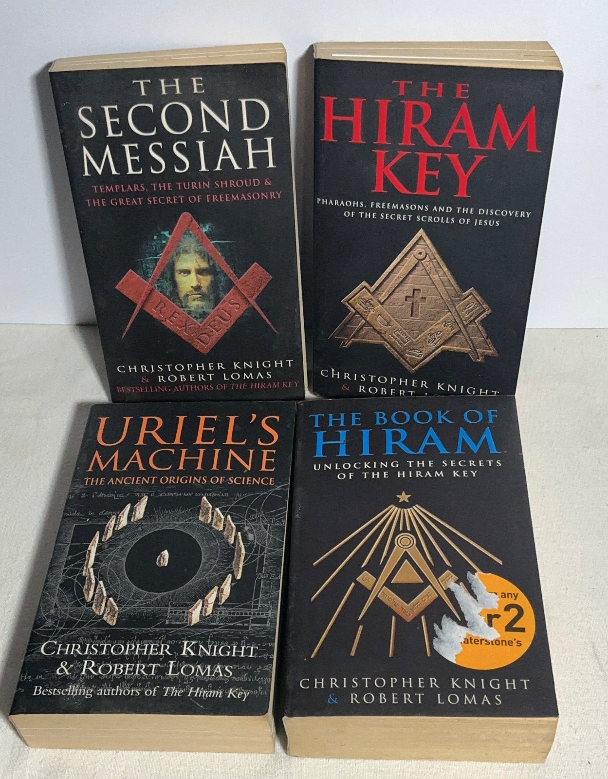 4 books freemansonry Templars Christopher Knight Imports 1990s early 2000s