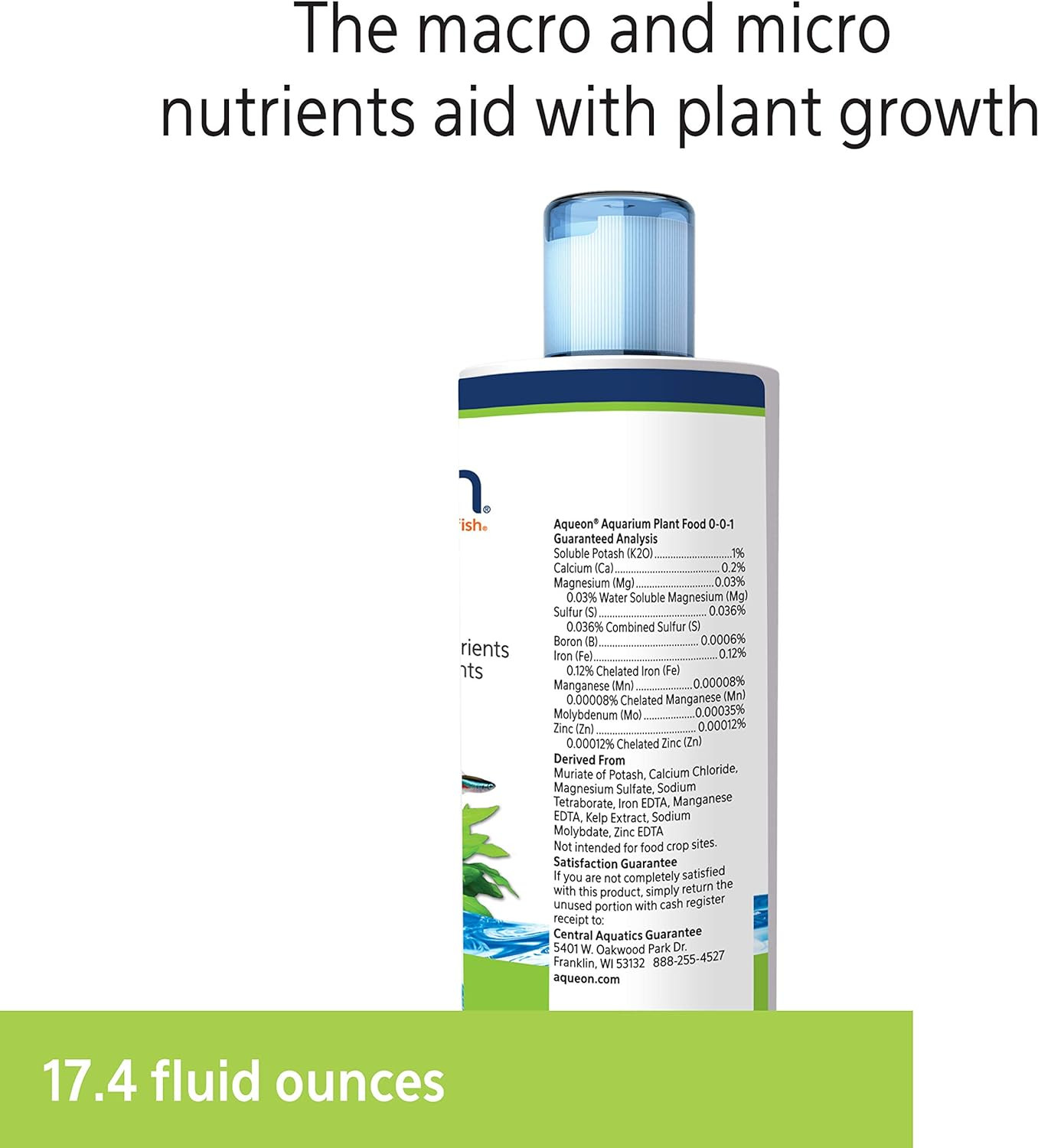 Aqueon Fish Tank Aquarium Plant Food, 17.4 oz Fl Oz (Pack of 1)