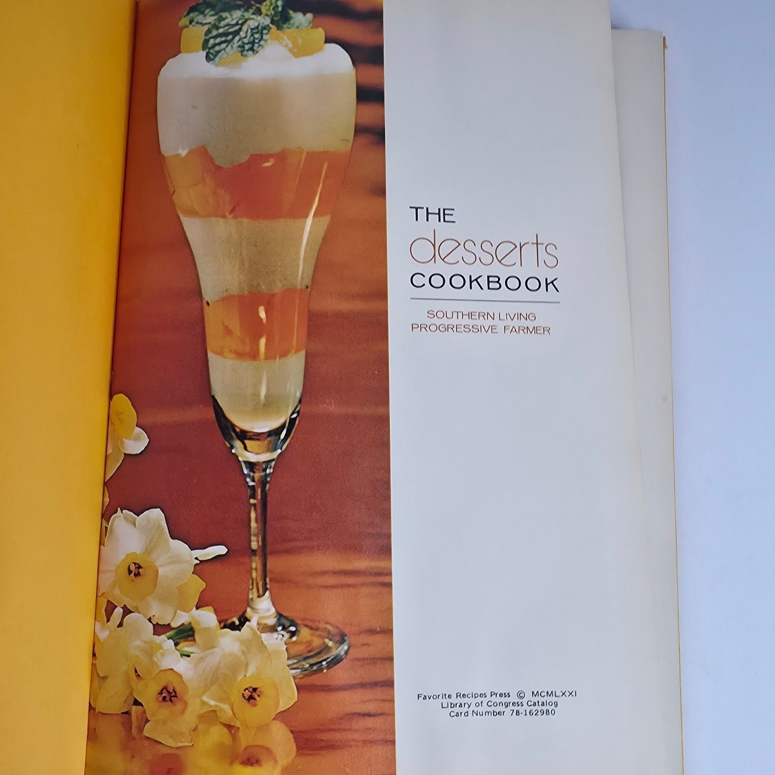 The Desserts Cookbook Southern Living 1971 Vintage Hardcover Recipes