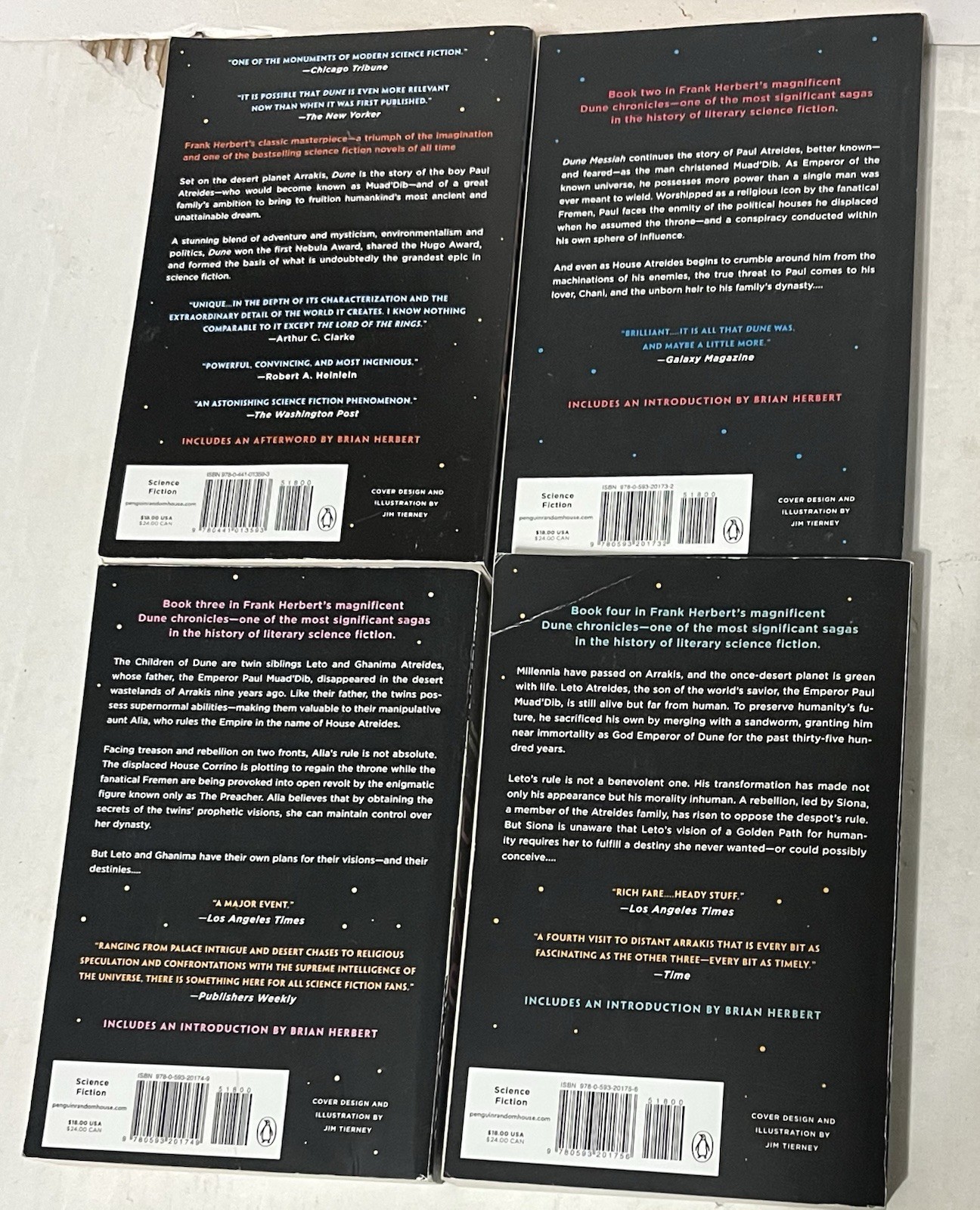 Dune Dune Messiah Children of Dune God Emperor of by Frank Herbert (4 Paperback)