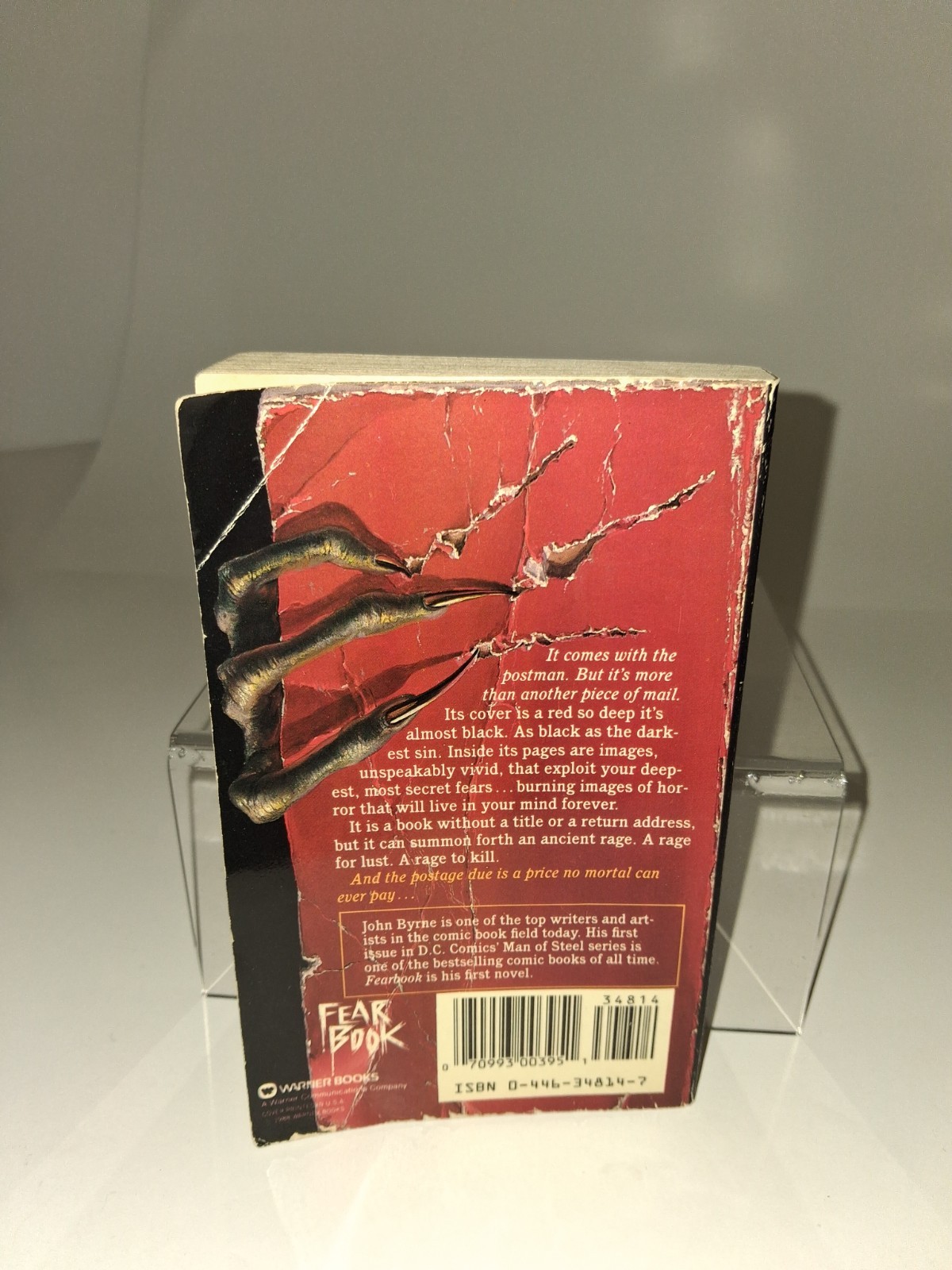 Fear Book by John L. Byrne. First Warner Books Printing (1988) #014