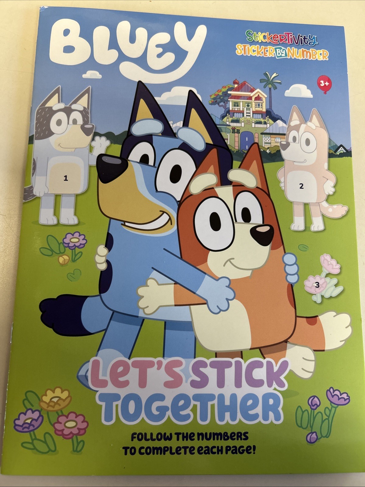 Bluey Sticker Activity Let’s Stick Together Sticker by Number 18 Pages Book NEW