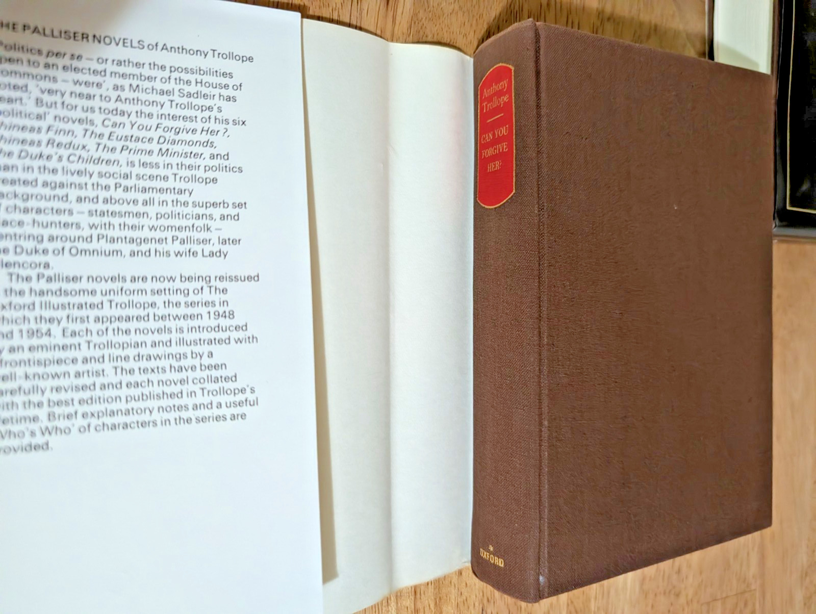 The Palliser Novels 6 Volumes Hardcover by Anthony Trollope Oxford University