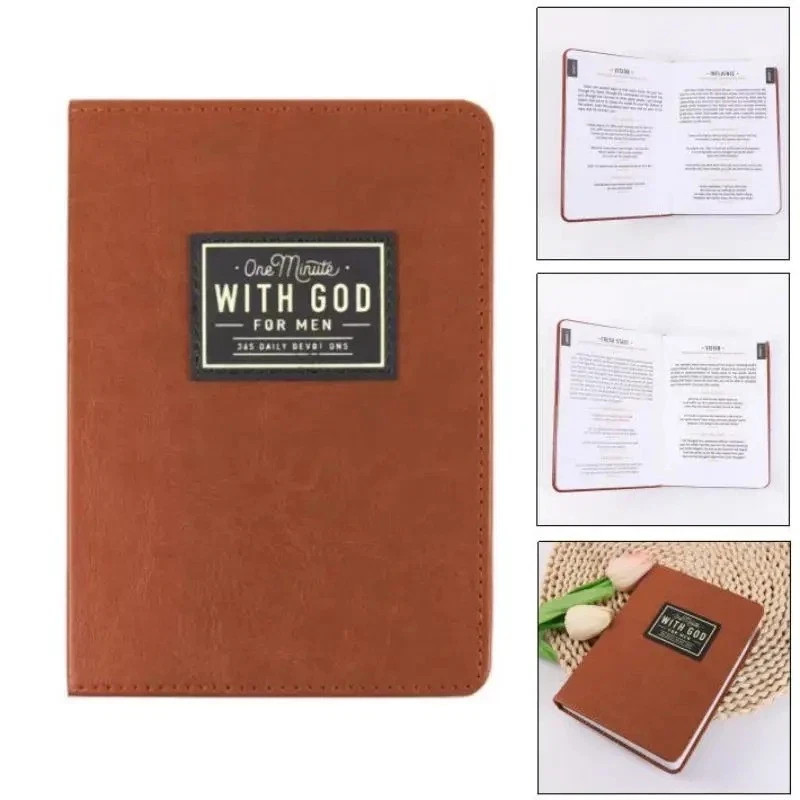 One Minute with God for Men – 365 Devotions (Brown Faux Leather) Fast ship