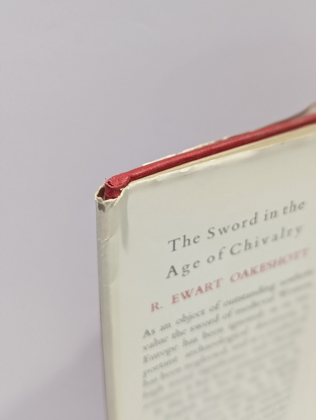 The Sword In The Age Of Chivalry Hardcover 1ST Ed. Book Oakeshott w/ Dust Jacket