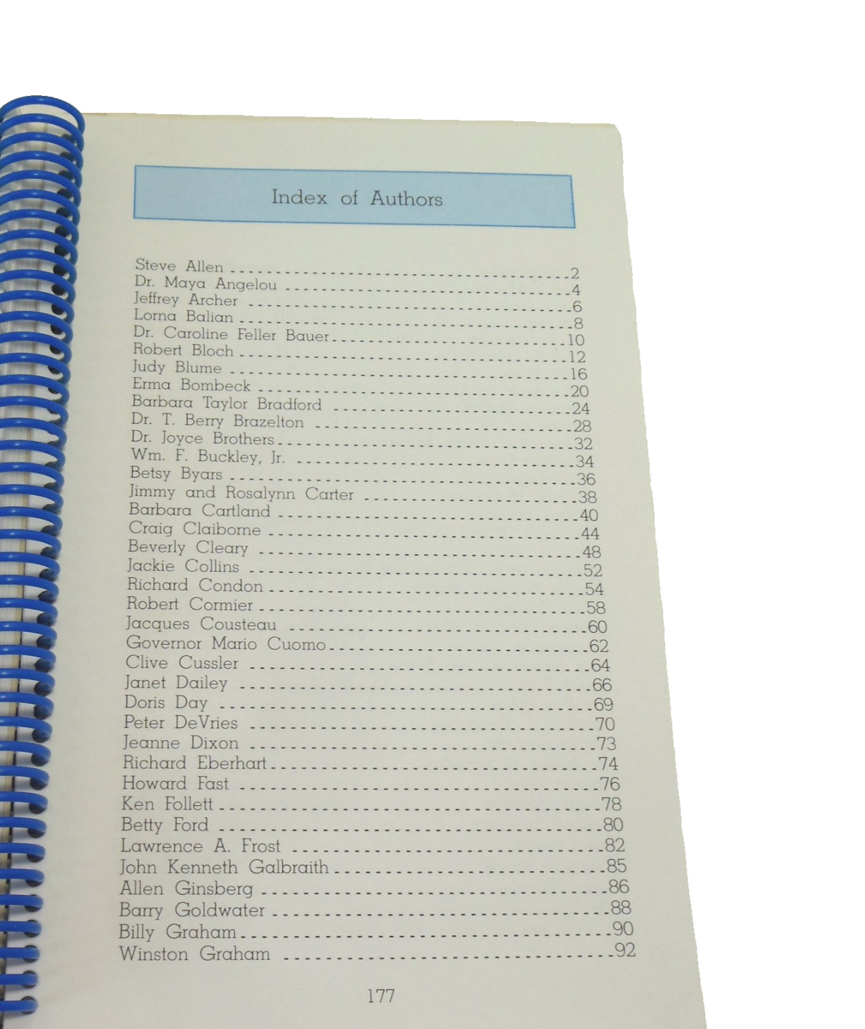 Favorite Authors Recipes Cookbook Allen Ginsberg Verlon Kruger Isiah Thomas MORE