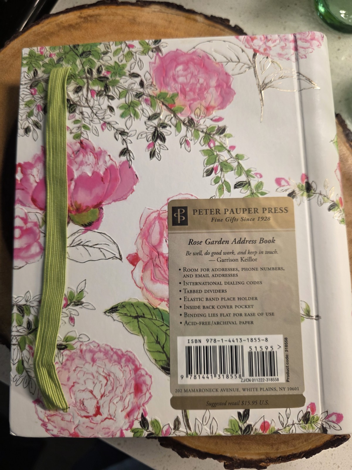 Rose Garden Large Address Book – Hardcover-spiral By Peter Pauper Press