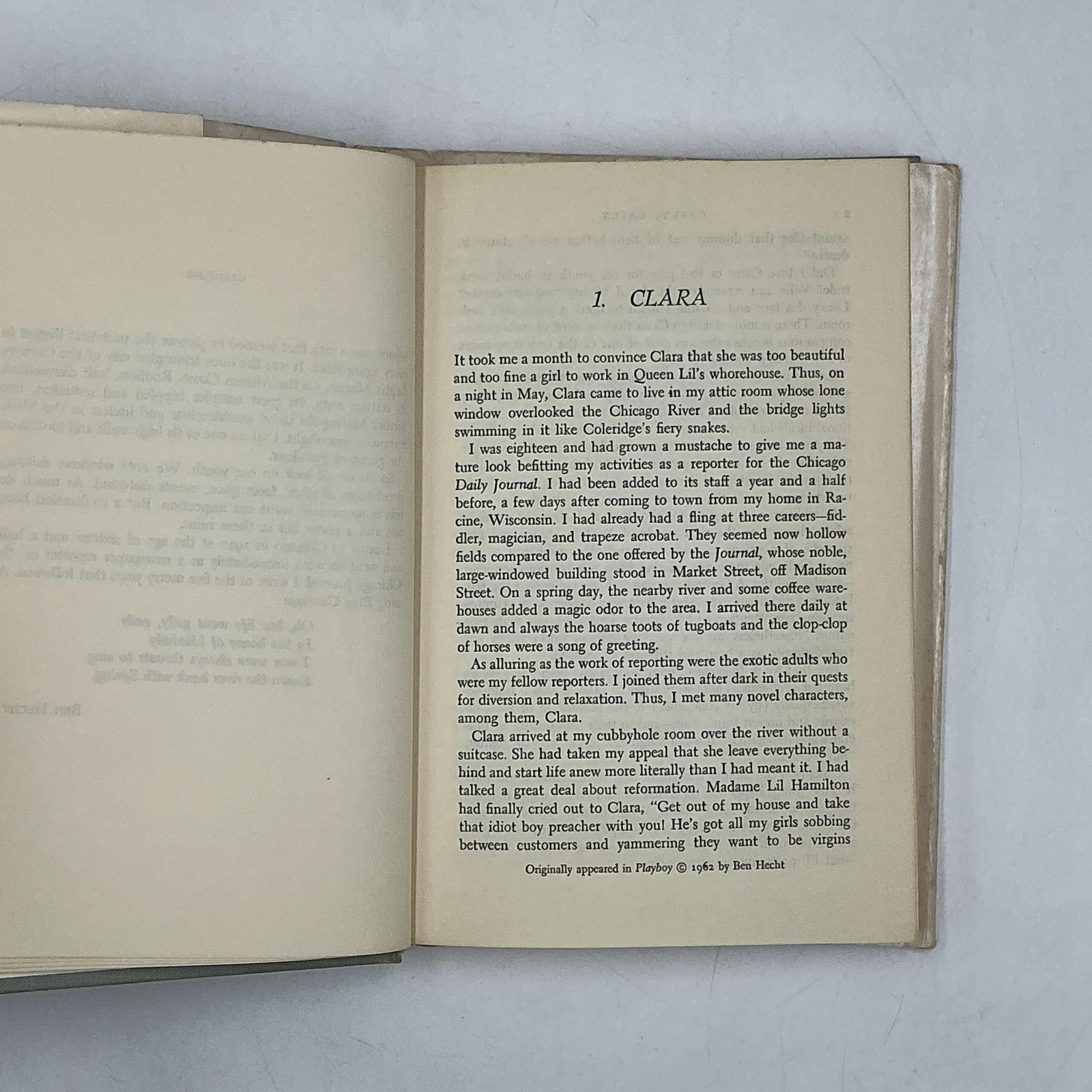 Vintage Gaily Gaily Ben Hecht White Black HC DJ 1st 1963 Memoir Chicago