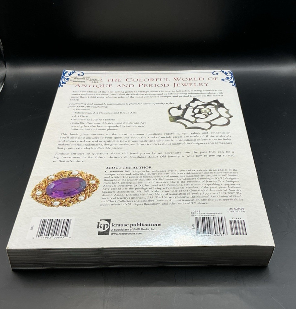BOOK “ANSWERS TO QUESTIONS ABOUT OLD JEWELRY-1840-1950”