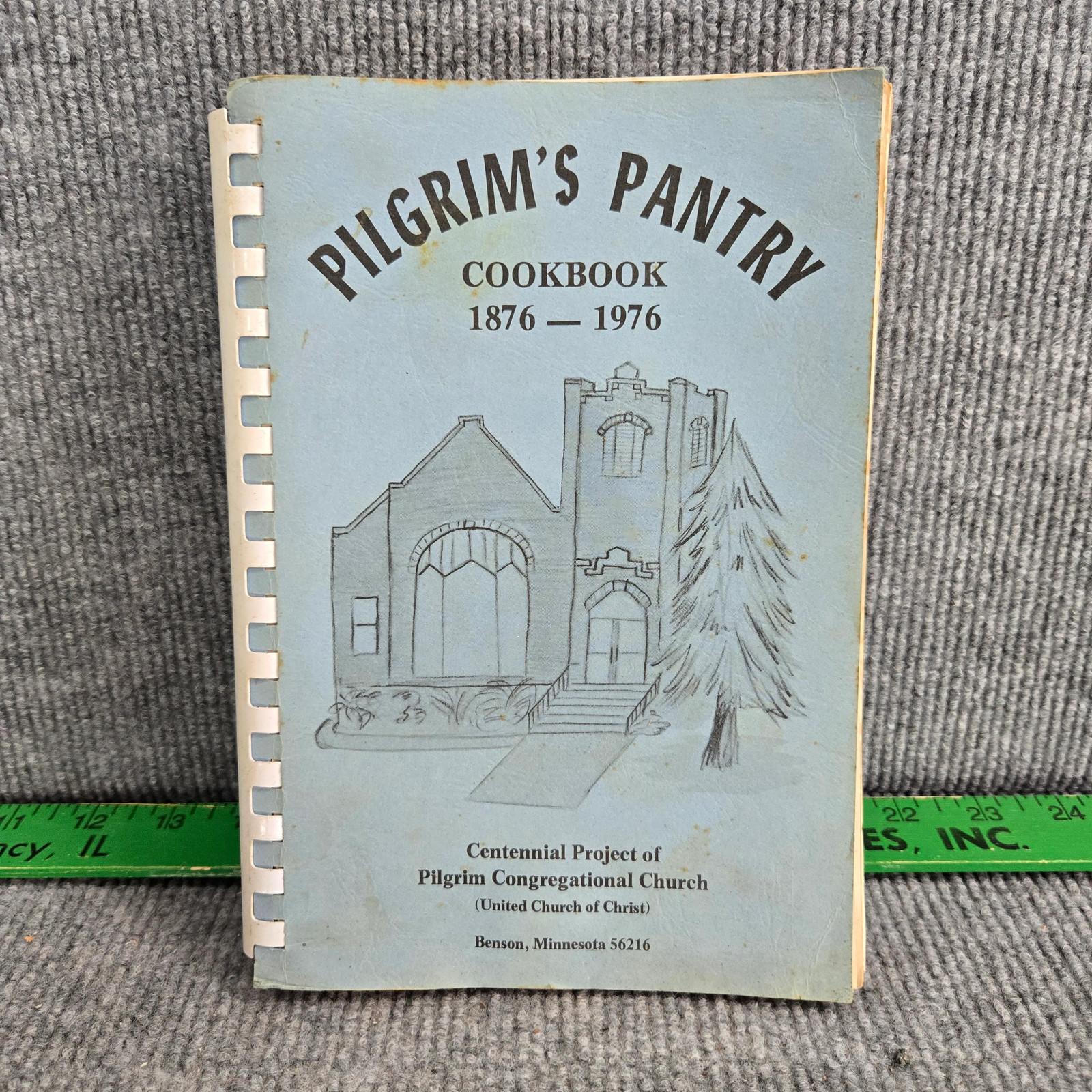 Pilgrim’s Pantry Cookbook 1876-1976 Church Cookbook Spiral Bound Benton