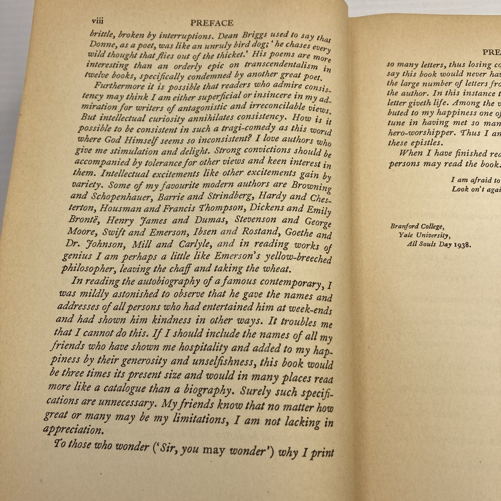 William Lyon Phelps Autobiography with Letters 1939 HC Author Scholar & Critic