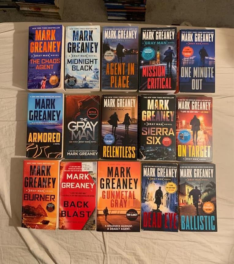 Lot of 15 The Gray Man Series 1-14 + Armored Mark Greaney