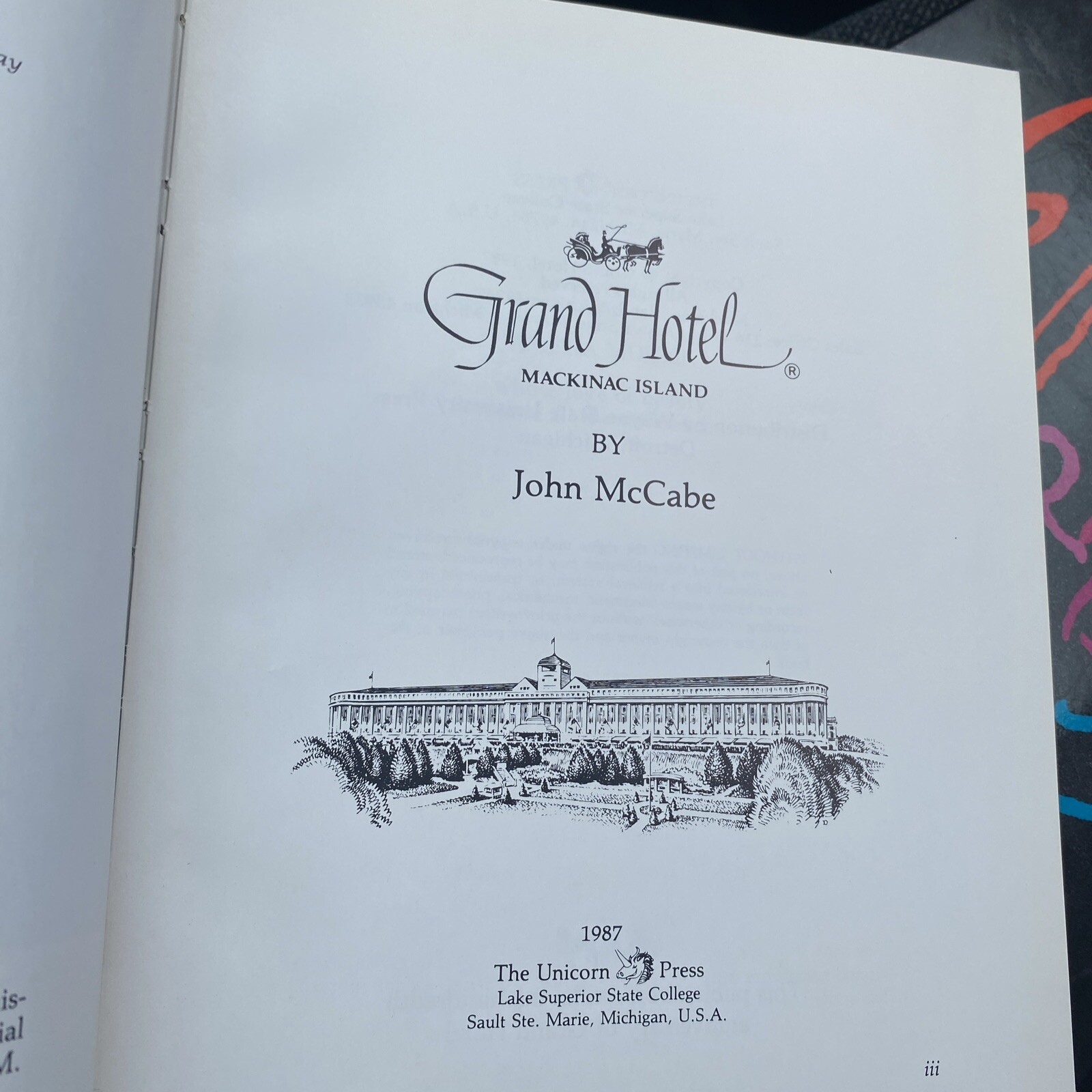 Grand Hotel : Mackinac Island by John McCabe (1987, Hardcover) B181