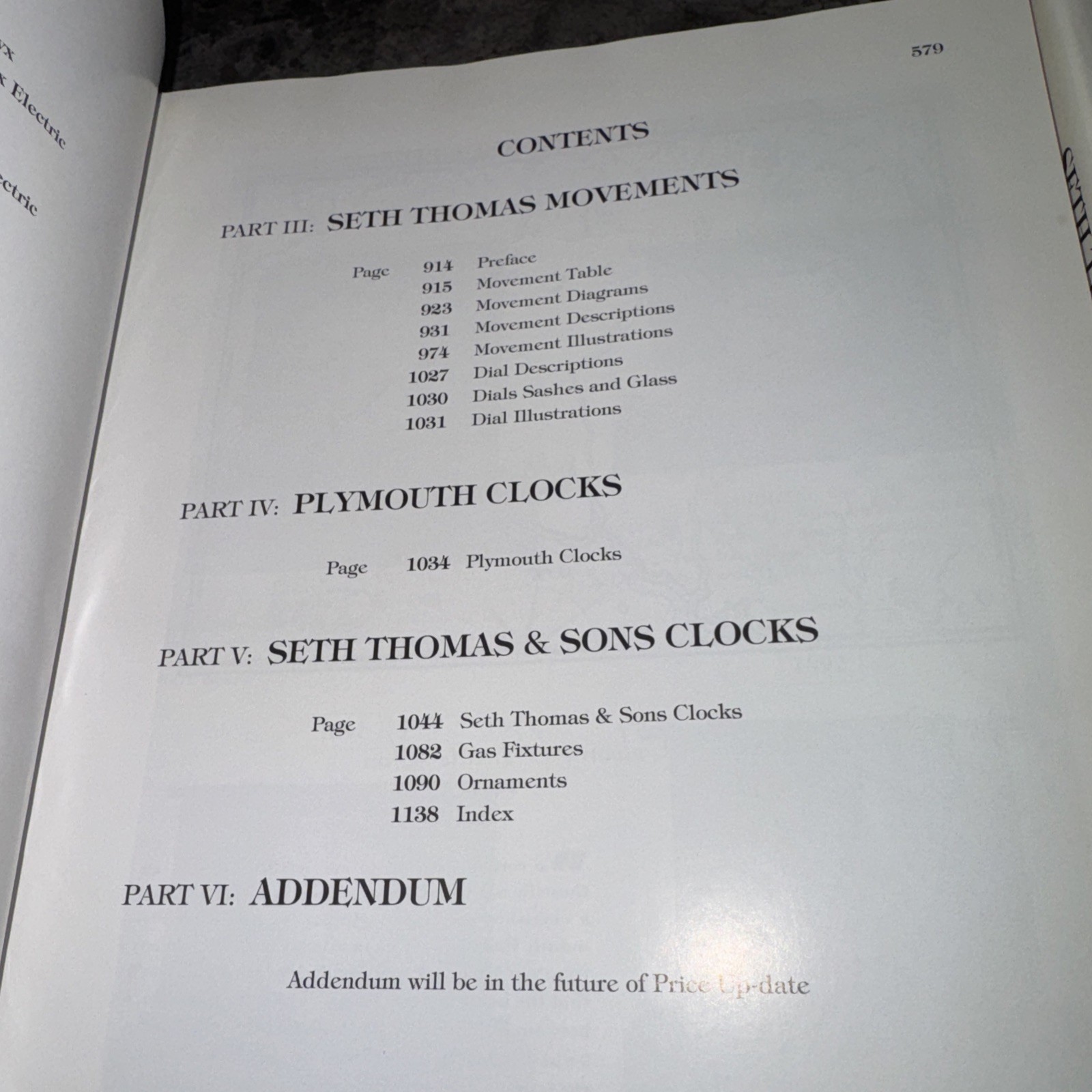 Seth Thomas Clocks & Movements Vol 1 and 2 by Tran Duy Ly 3rd Editions