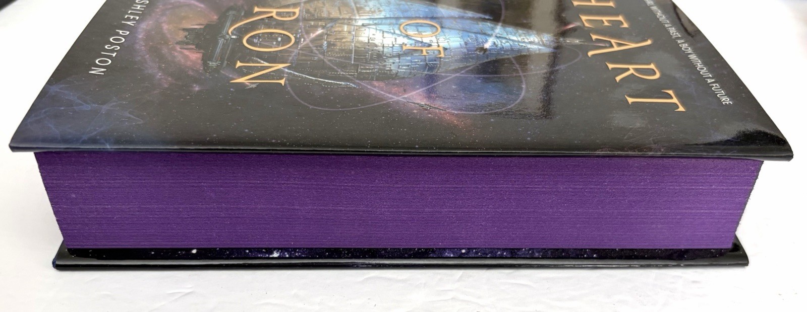 Signed, Sprayed Edges-Heart Of Iron Ashley Poston HC w/Exclusive Cover Card