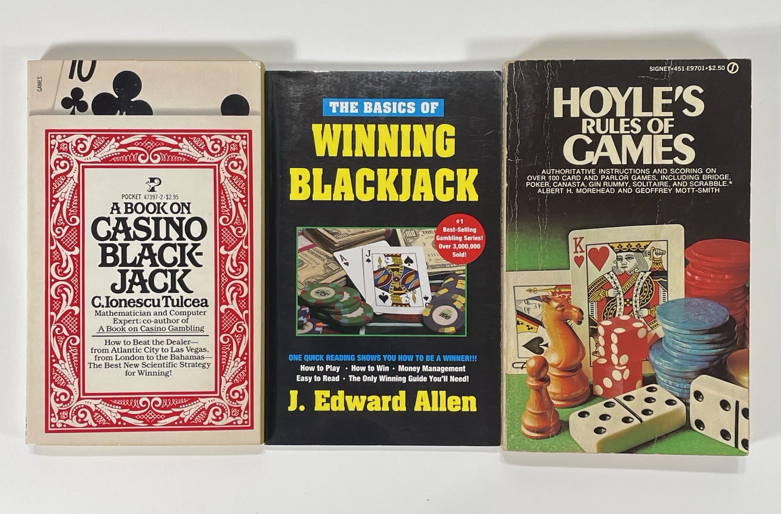 Blackjack Poker Book Lot Of 7 – Scarne On Cards Casino Playing Card Game Guide