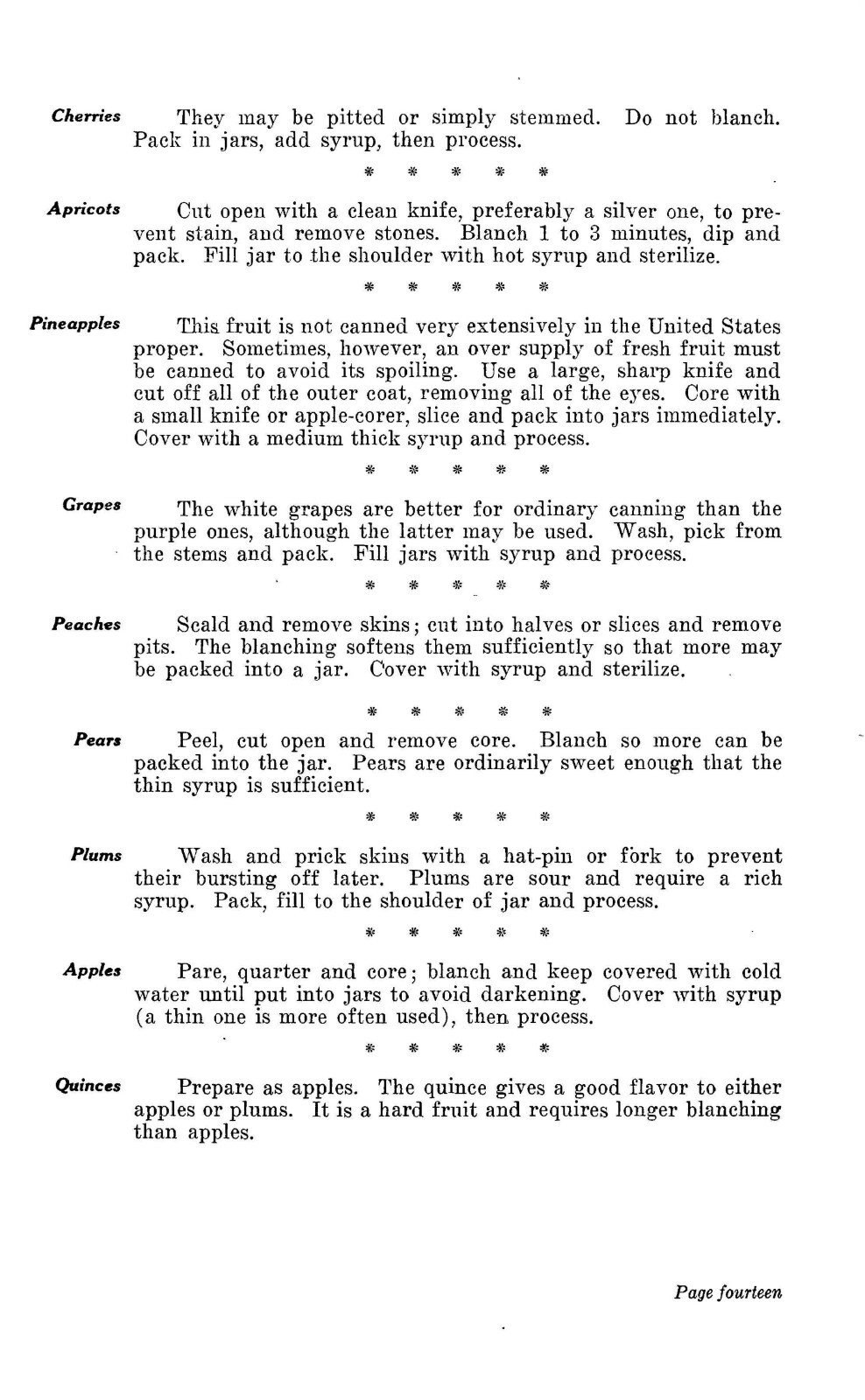 Home Canning Recipes & Instructions 1917 (16 Pages)