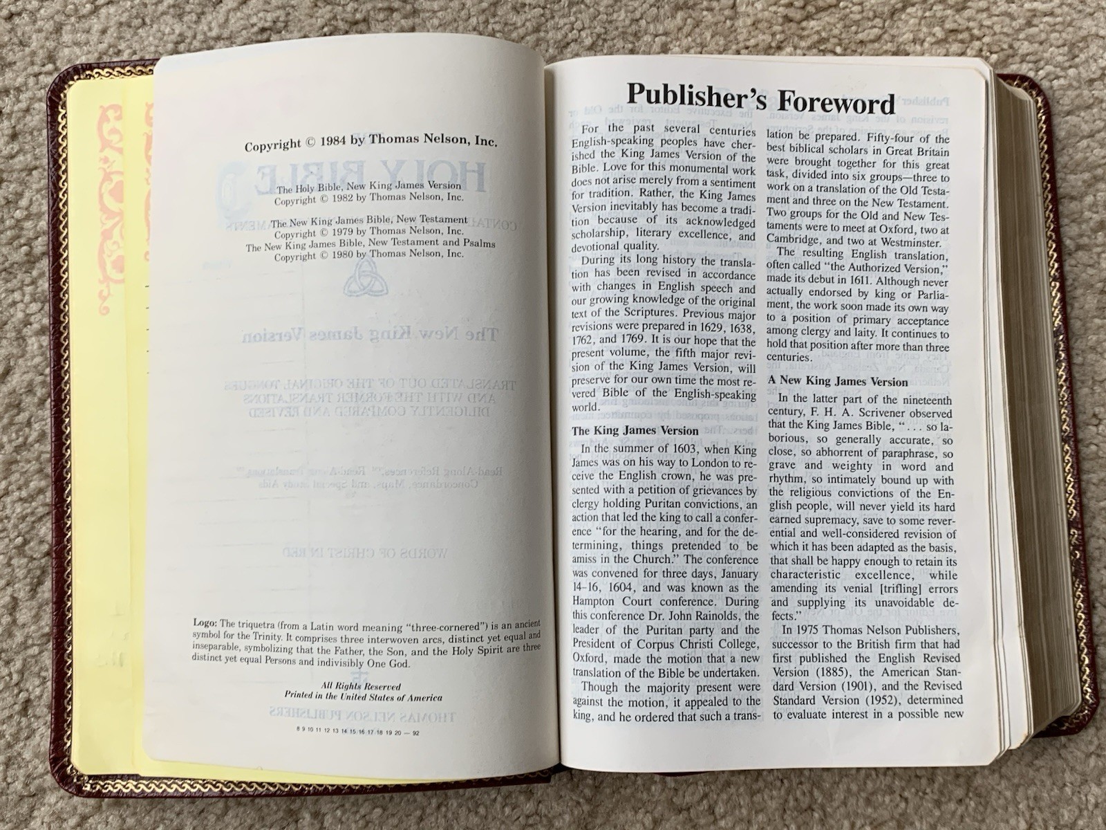 Holy Bible New King James Version NKJV Giant Print Red Letter 1992 NELSON 236BG