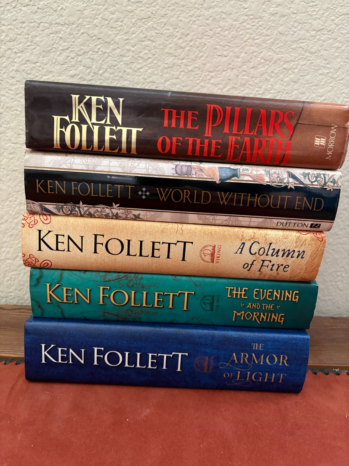 COMPLETE Kingsbridge Series Ken Follett, Pillars of the Earth to Armor of Light