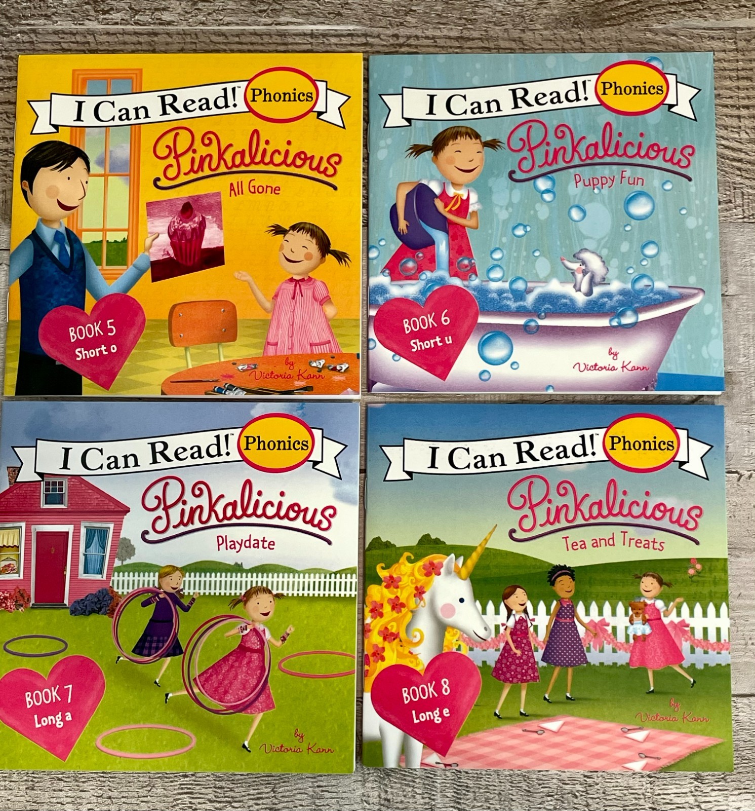 Pinkalicious I Can Read Phonics Books -Lot of 12 Plus Canvas Bookbag