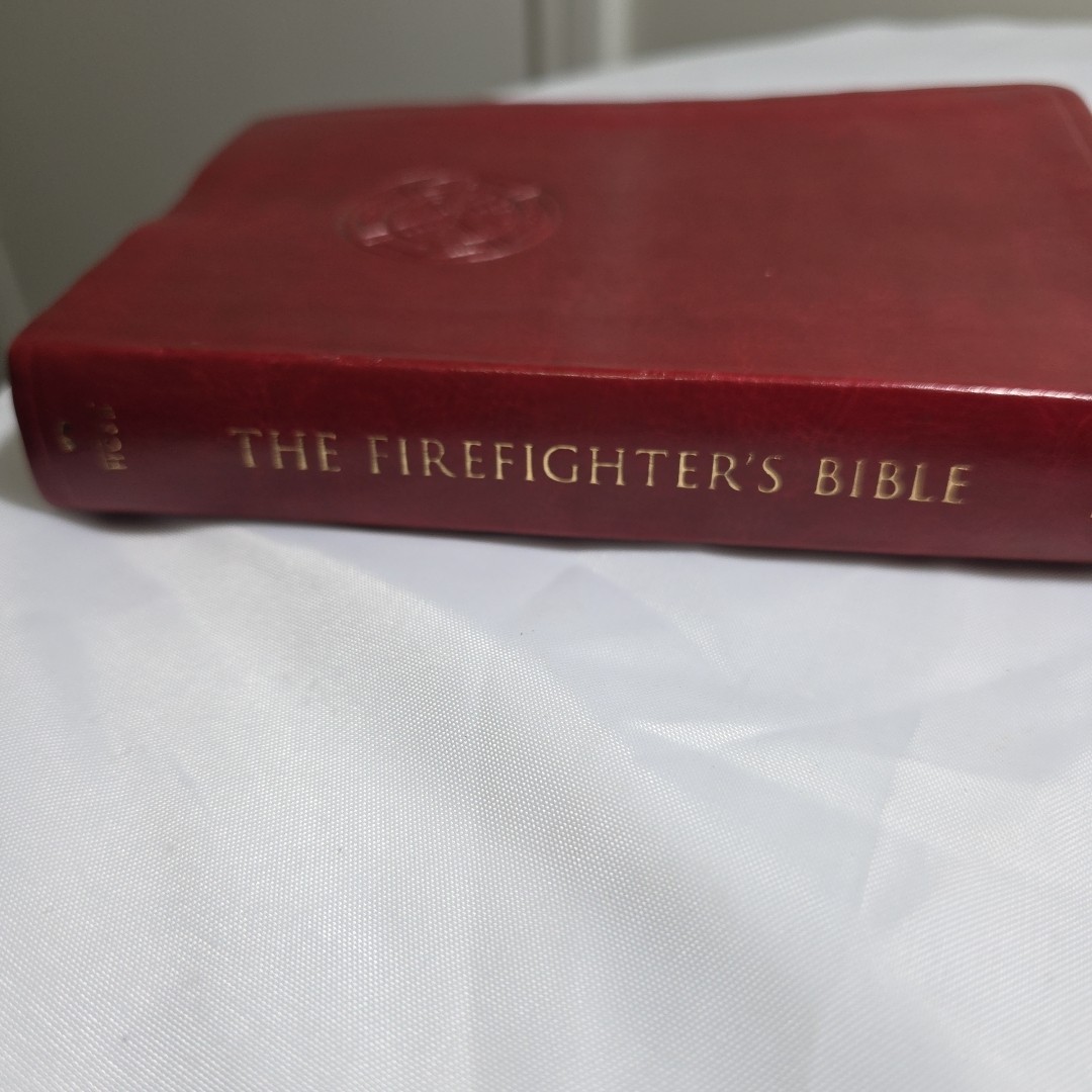 Firefighter’s Bible Soft Red Simulated Leather Red Letter 7×5″ Holman HCSB 2012