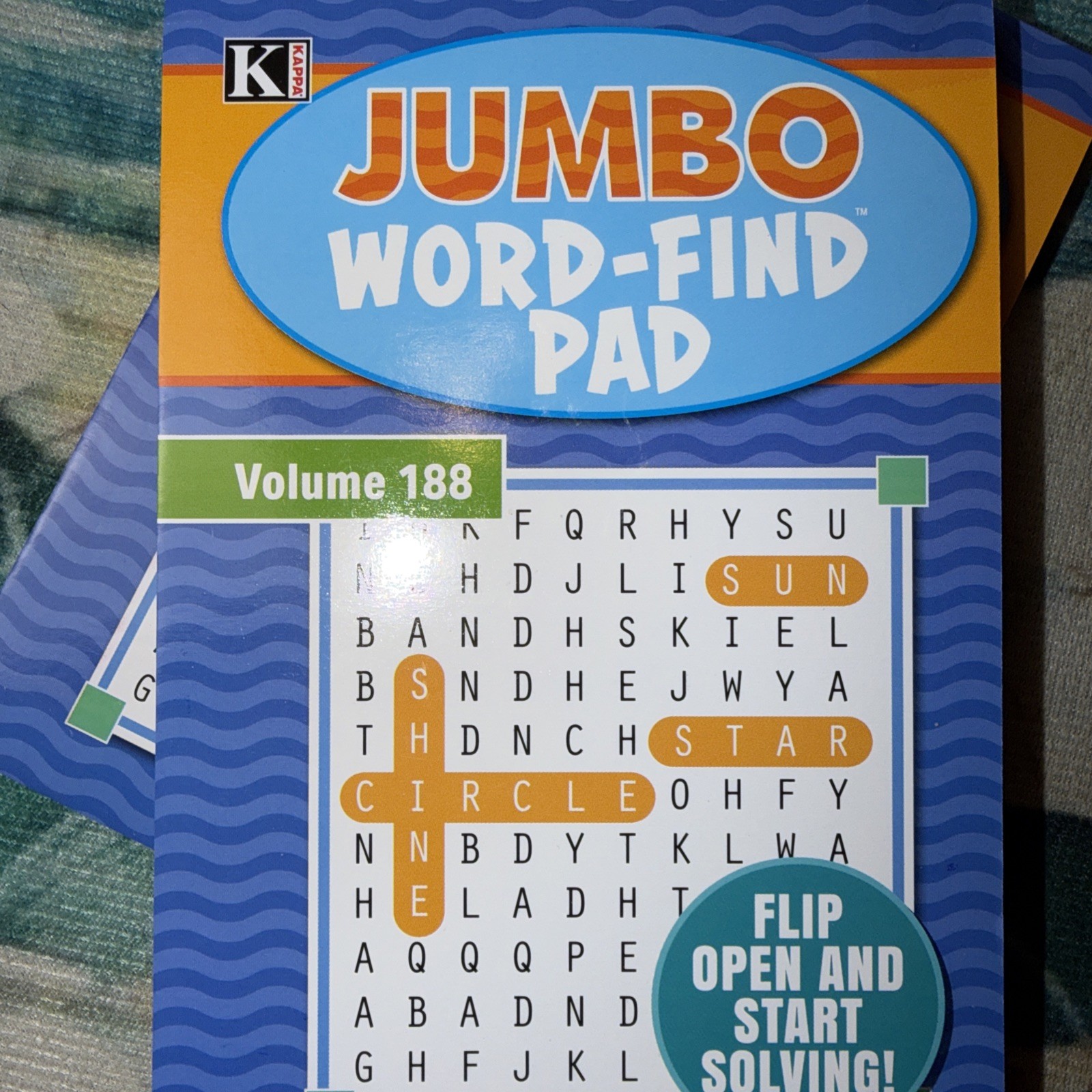 Kappa Jumbo Word Finds 73 Word Puzzles In Books Flip Open Volume # 188 New