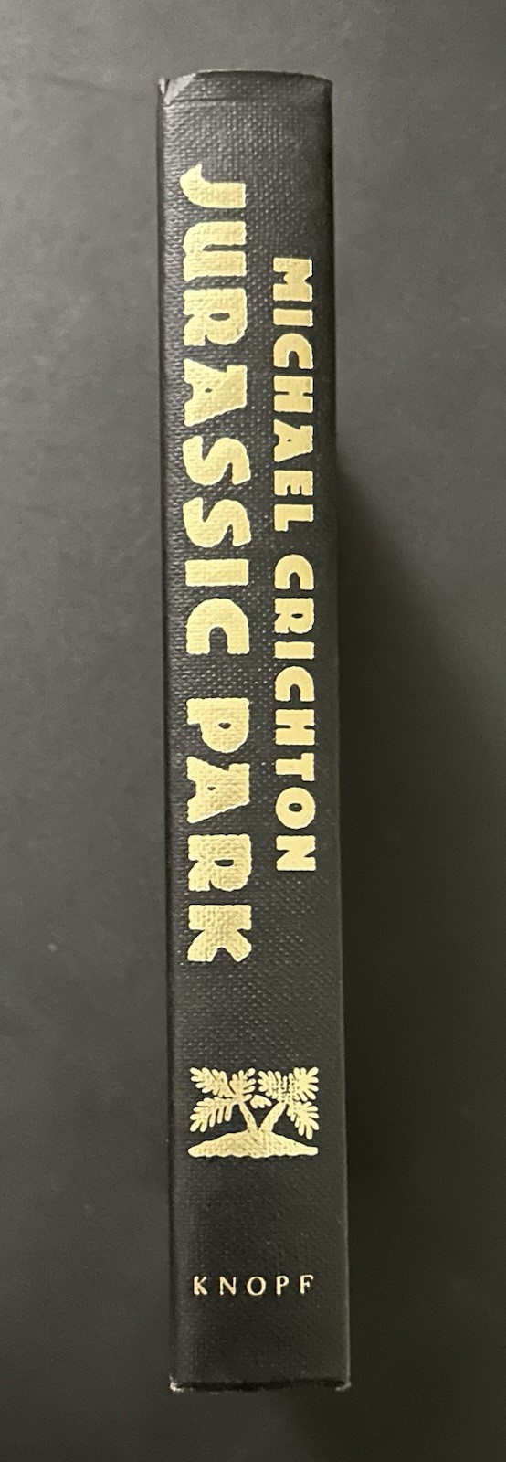 ‘Jurassic Park’ Michael Crichton 1990 Knopf 1st Ed HC w/dust jacket used GD
