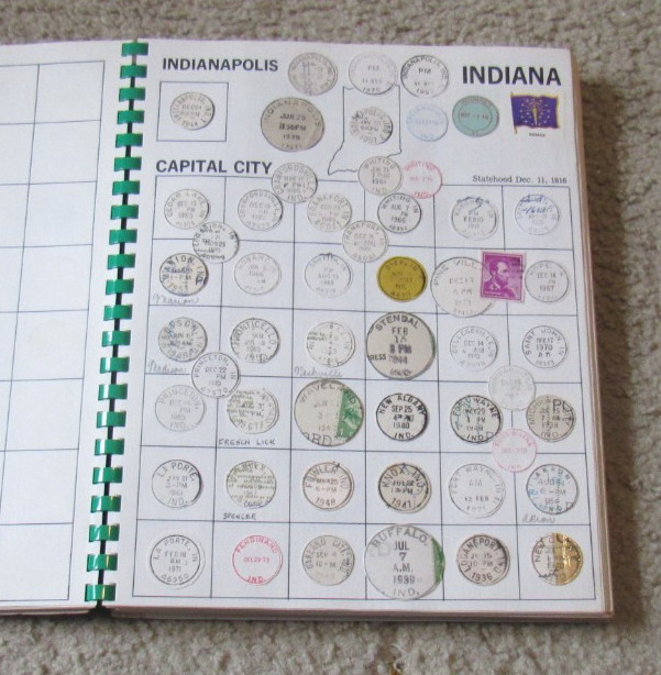 1971 POSTMARKS An Album of United States of America Post Office Mark Some Stamps