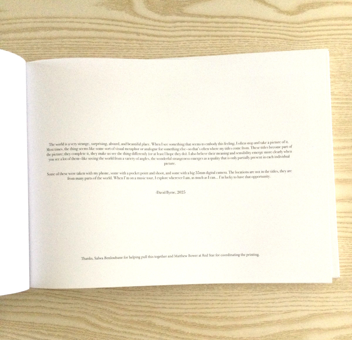 David Byrne’s Voyage of Discovery Book w/ VIP CD Style Ticket – New – unsigned