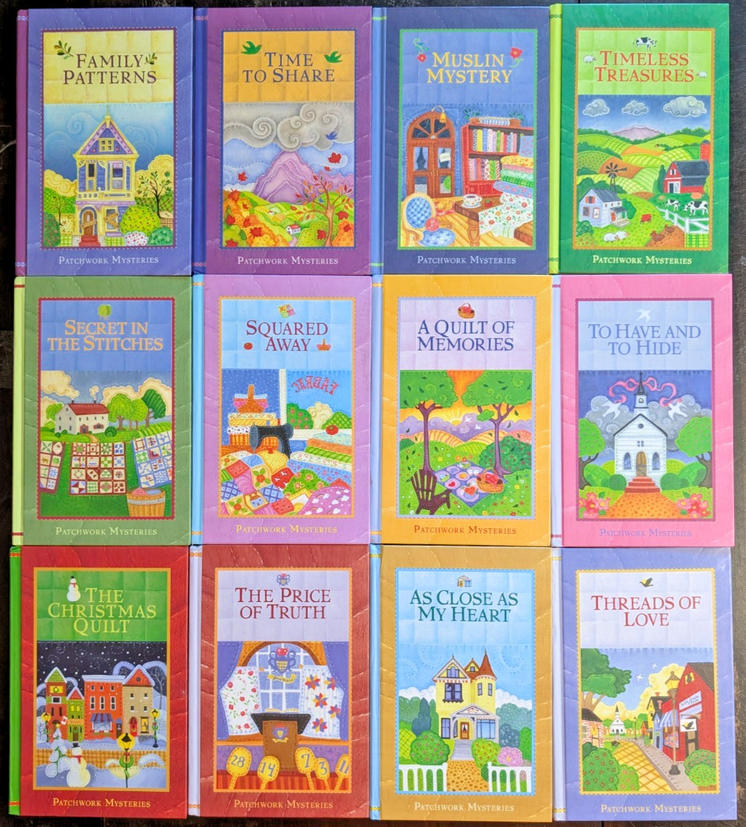 Lot of 12 Patchwork Mysteries Books Guideposts Hardcover Book Inspirational