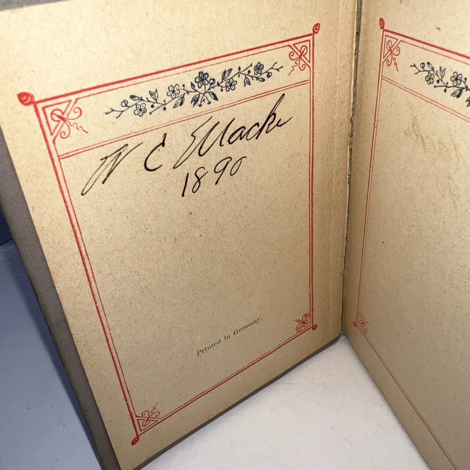 Vintage Forget Me Not German Prayer Book “Christliches Vergissmeinnicht”
