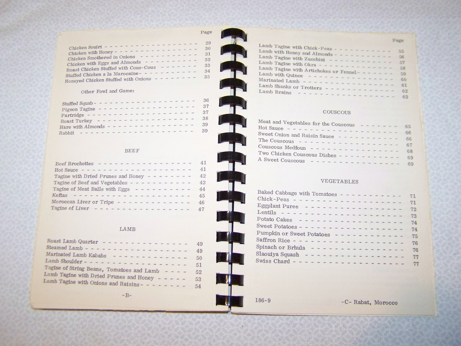 Cooking In Morocco by American Women’s Association of Rabat 1979