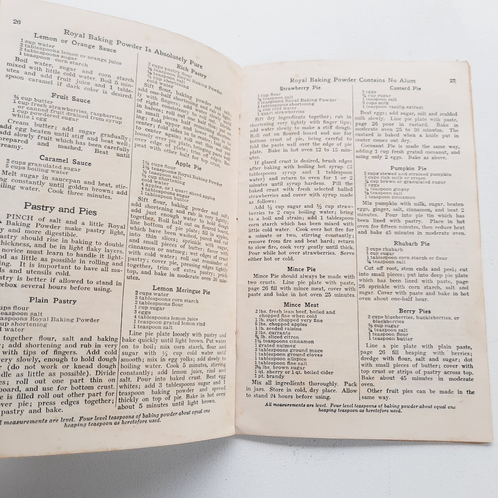 ROYAL COOK BOOK Vintage 1922 – ROYAL BAKING POWDER Co New York Recipe Booklet