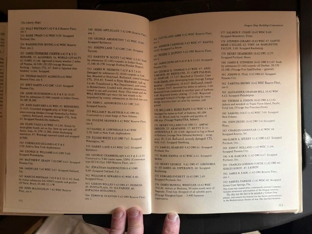 The Liberty Ships, Sawyer & Mitchell, HC, Revised Ed, 1973