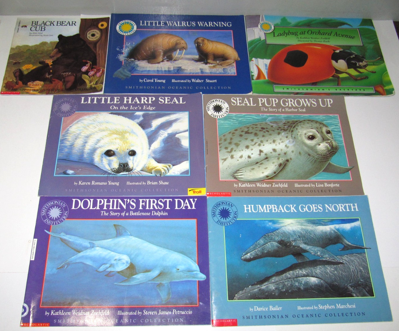 Lot of 7 Smithsonian Institution picture books TPB Bear Cub Seal Pup Dolphin…