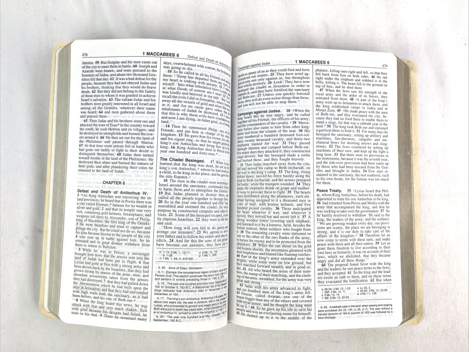 The New American Bible by Catholic World Press White Faux Leather Cover