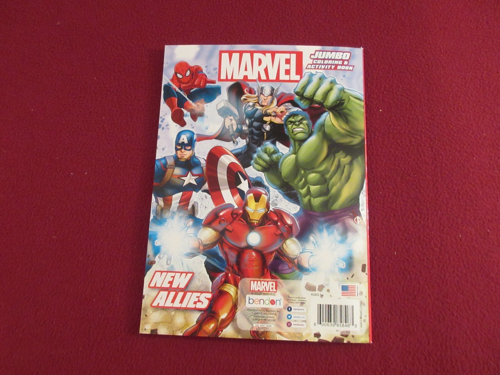 2023 Marvel ” NEW ALLIES ” Jumbo Coloring & Activity Book – 80 Pages