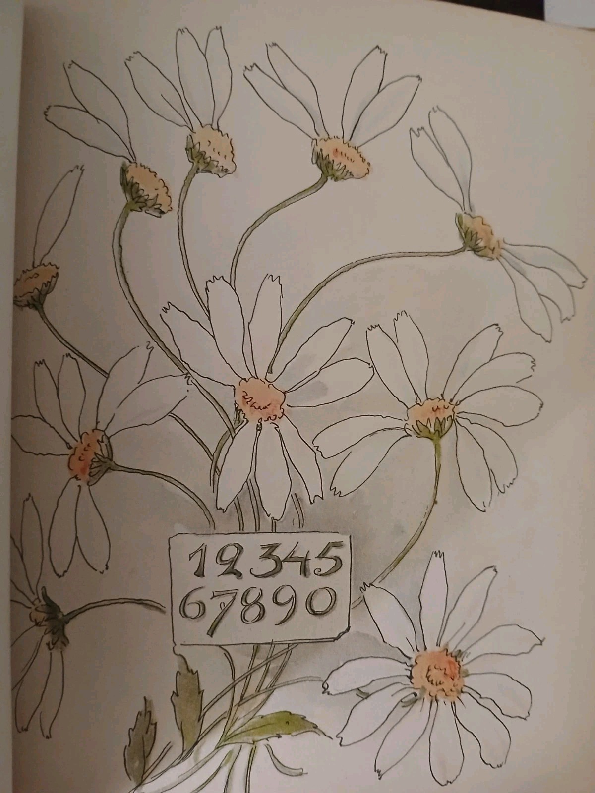 Antique Book Prinsarnes Blomsteralfabet HC 1892 Sweden Illustrated Alphabet