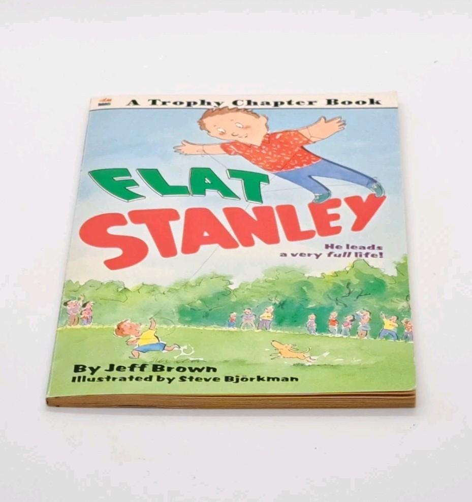 Flat Stanley SIGNED ILLUSTRATION Steve Bjorkman Trophy Chapter Book Jeff Brown