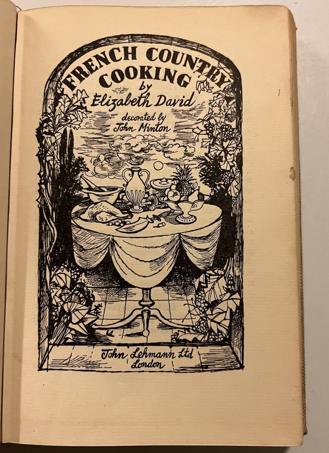 French Country Cooking Elizabeth David HB DJ 1951 John Lehmann Hardcover