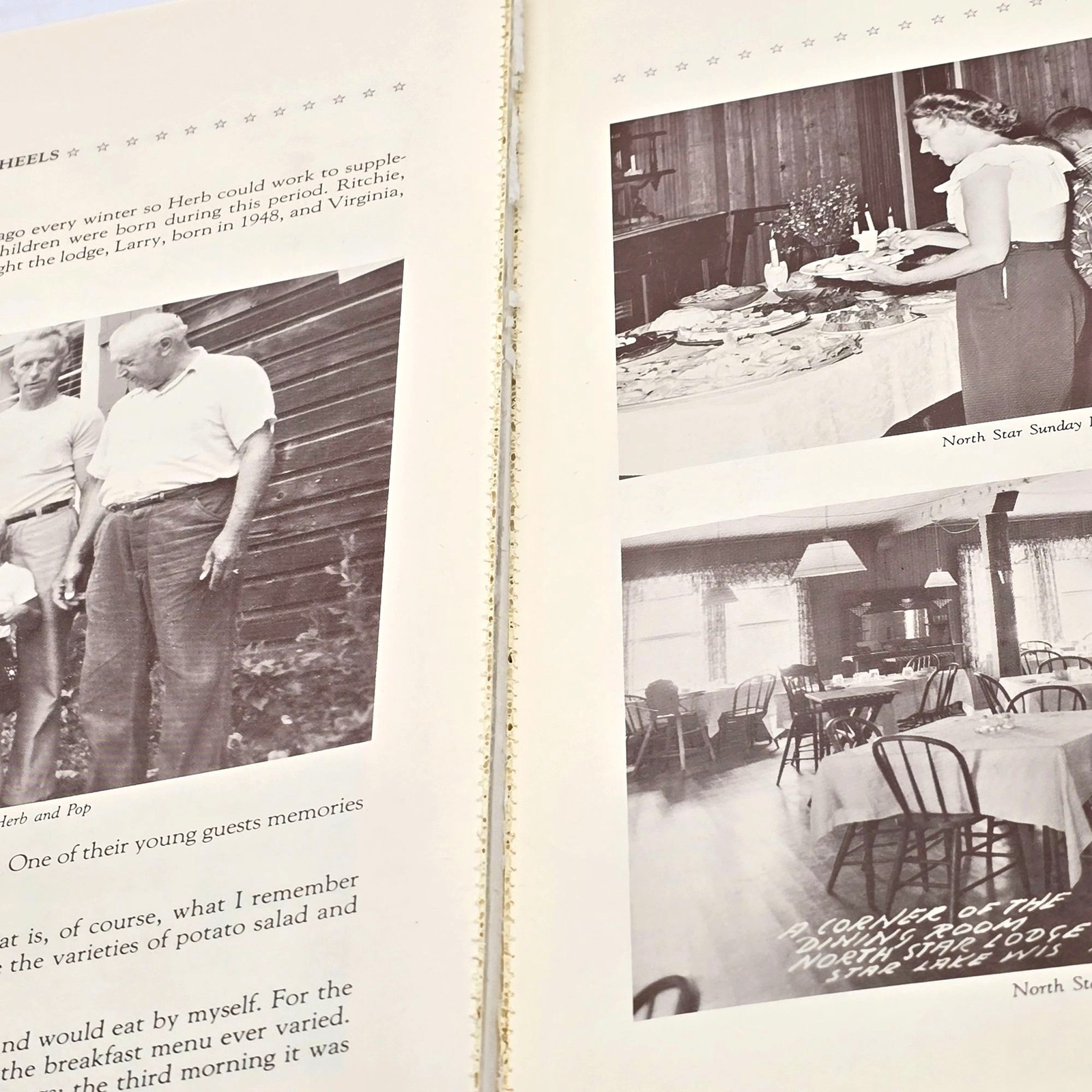 The History of North Star Lodge A Taste of the Northwoods w/Recipes Signed 1987