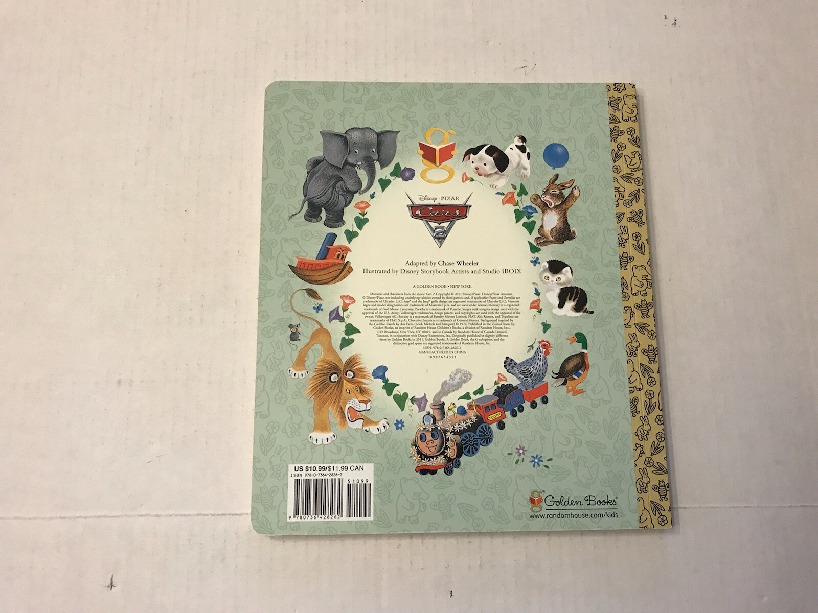 Disney – Pixar Cars 2 Golden Book – Large – 20 Pages – New