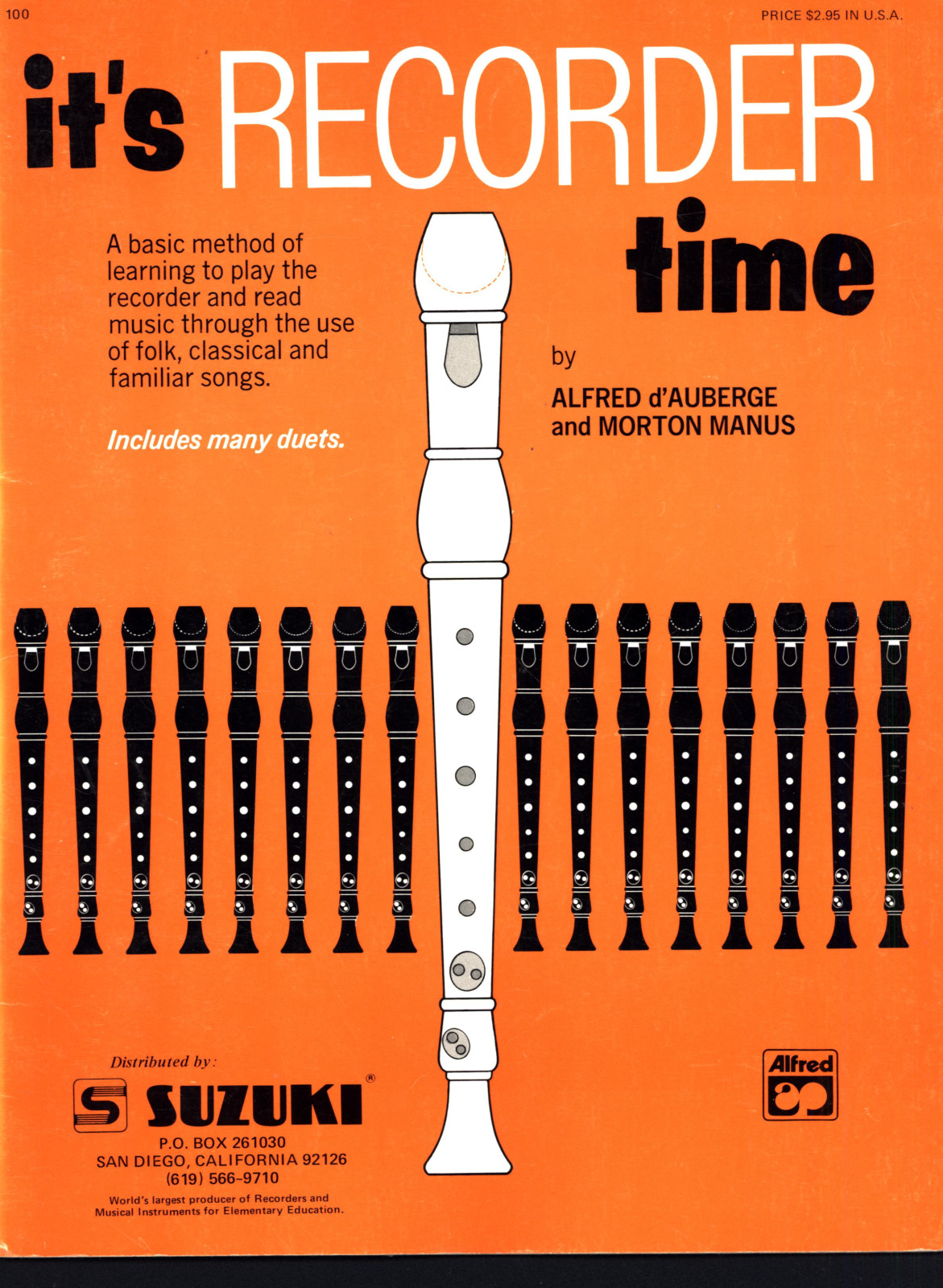 ALFRED D’AUBERGE IT’S RECORDER TIME BASIC TIME SHEET MUSIC
