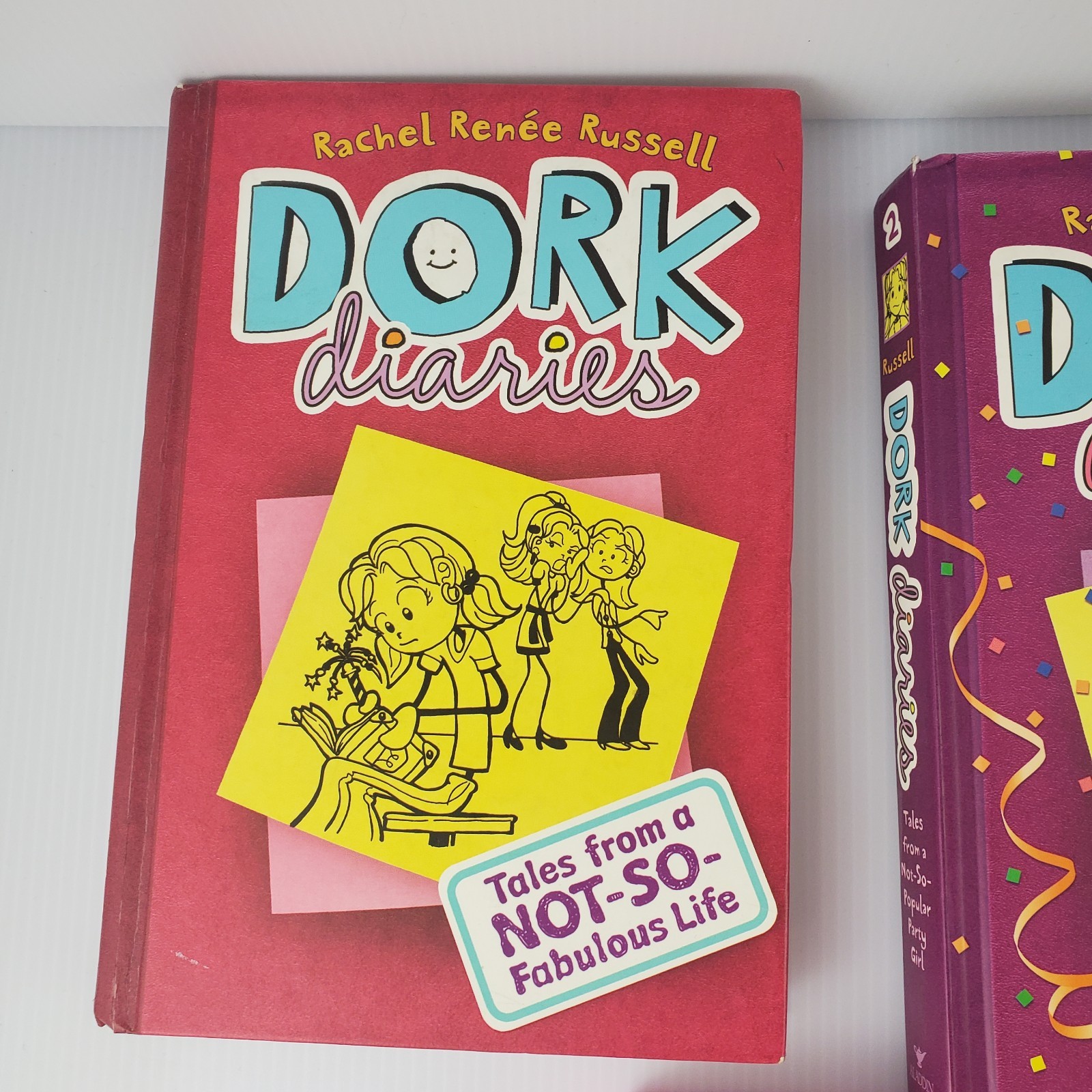 Lot of 7 Dork Diaries by Rachel Renee Russell Hardcover 1 2 4 9 10 13 15