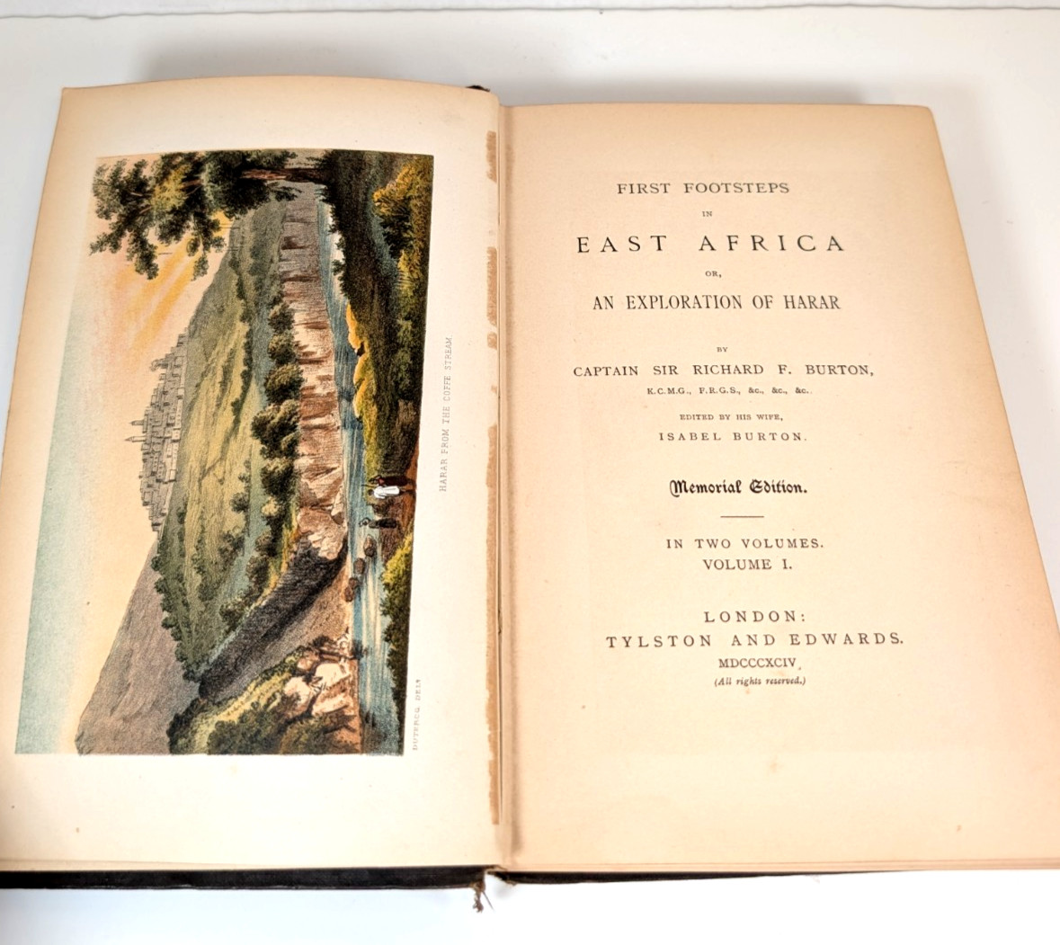 First Footsteps in East Africa Vol.1, Richard F. Burton, 6th Memorial Ed., Plate
