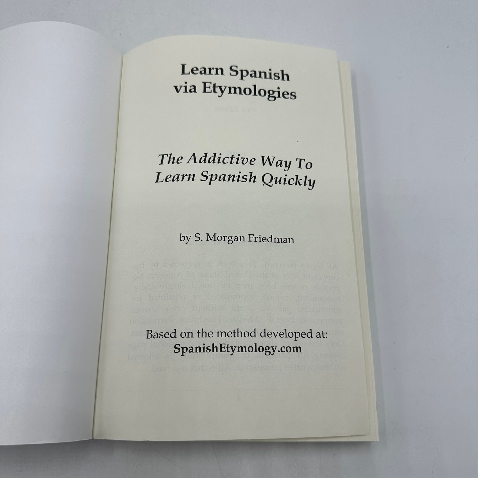 Learn Spanish via Etymologies Morgan Friedman Foreign Language Study Methodology